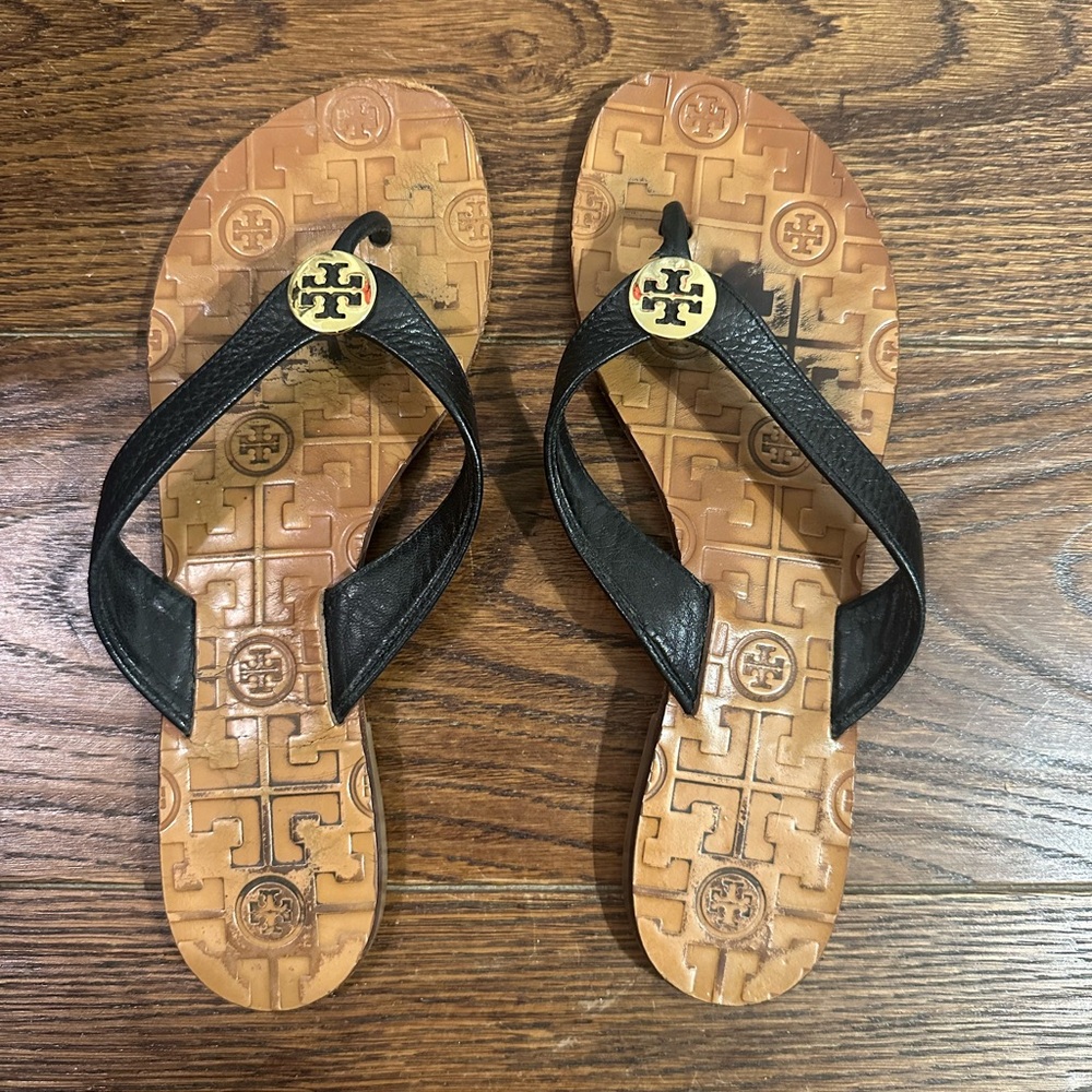 Tory Burch Black Flip Flops